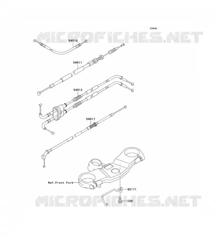 CABLES Kawasaki MOTOS 636 2004 NINJA ZX-6R  ZX636-B2H