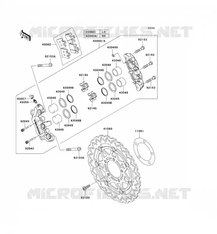 FREIN AVANT Kawasaki MOTOS 636 2005 NINJA ZX-6R  ZX636-C1