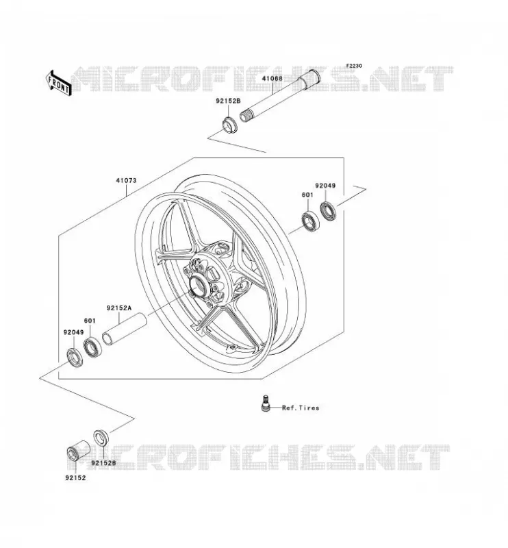 ROUE AVANT Kawasaki MOTOS 636 2005 NINJA ZX-6R  ZX636-C1