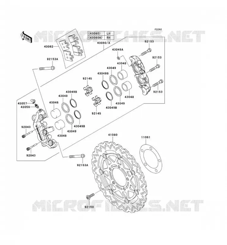 FREIN AVANT Kawasaki MOTOS 636 2005 NINJA ZX-6R  ZX636-C1H