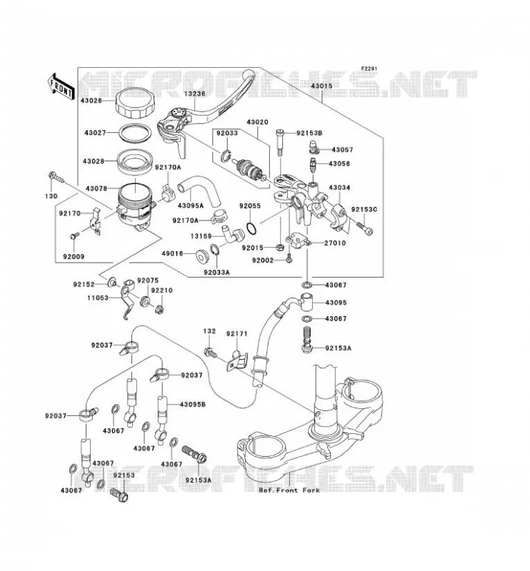 MAITRE CYLINDRE AV Kawasaki MOTOS 636 2005 NINJA ZX-6R  ZX636-C1H