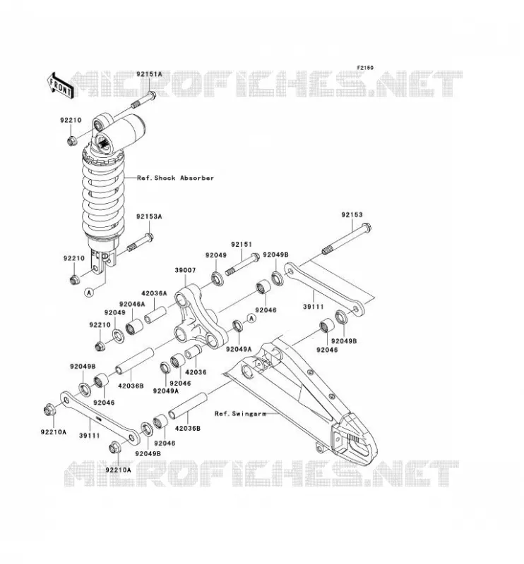 SUSPENSION Kawasaki MOTOS 636 2005 NINJA ZX-6R  ZX636-C1H