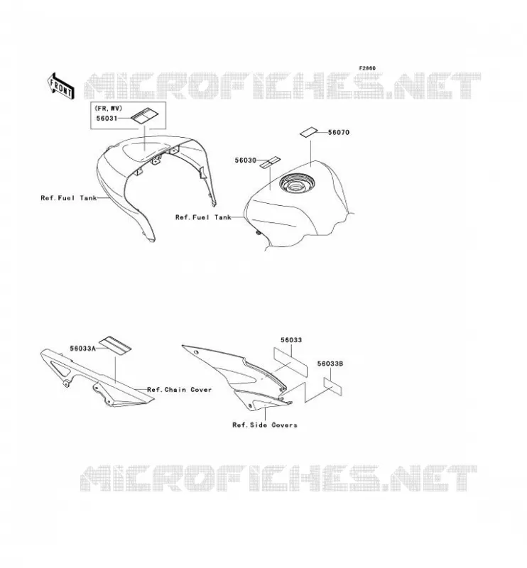 LABEL Kawasaki MOTOS 636 2005 NINJA ZX-6R  ZX636-C1H