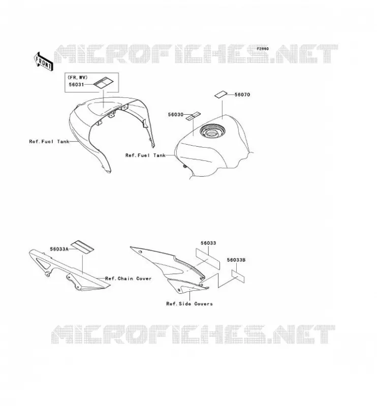 LABEL Kawasaki MOTOS 636 2006 NINJA ZX-6R  ZX636C6F