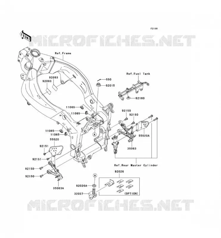 PIECE DE CADRE (COUVERTURE) Kawasaki MOTOS 636 2006 NINJA ZX-6R  ZX636C6F