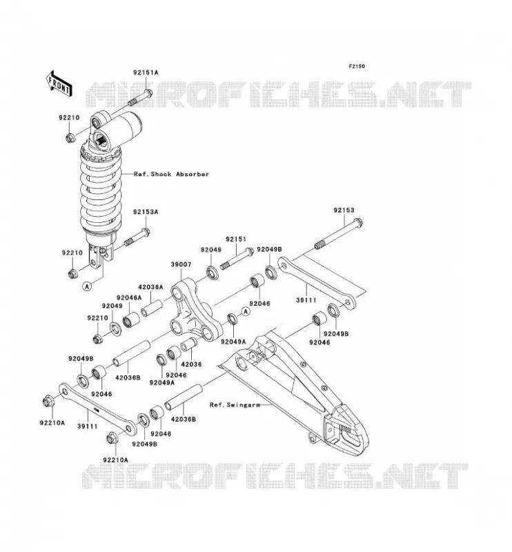 SUSPENSION Kawasaki MOTOS 636 2006 NINJA ZX-6R  ZX636C6F