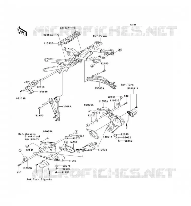 PIECE DE CADRE (COUVERTURE) Kawasaki MOTOS 636 2006 NINJA ZX-6R  ZX636C6F