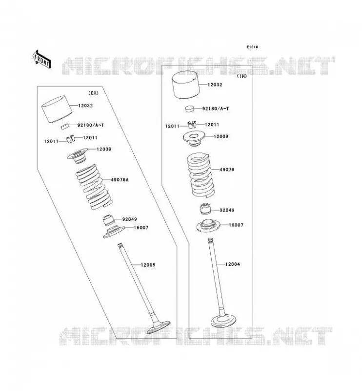 SOUPAPE Kawasaki MOTOS 636 2006 NINJA ZX-6R  ZX636C6F