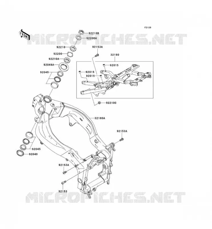 CH&Acirc;SSIS Kawasaki MOTOS 636 2006 NINJA ZX-6R  ZX636D6F