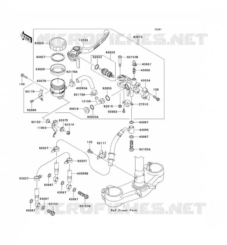 MAITRE CYLINDRE AV Kawasaki MOTOS 636 2006 NINJA ZX-6R  ZX636D6F