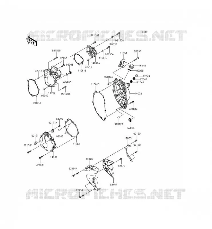 COUVERCLES MOTEUR Kawasaki MOTOS 636 2013 NINJA ZX-6R  ZX636EDF