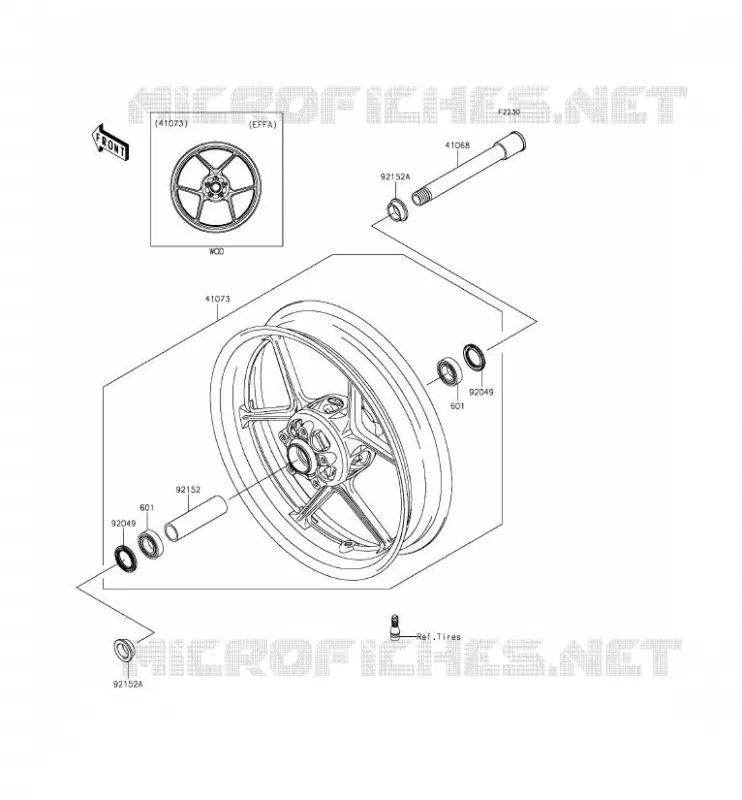 ROUE AVANT Kawasaki MOTOS 636 2013 NINJA ZX-6R  ZX636EDF