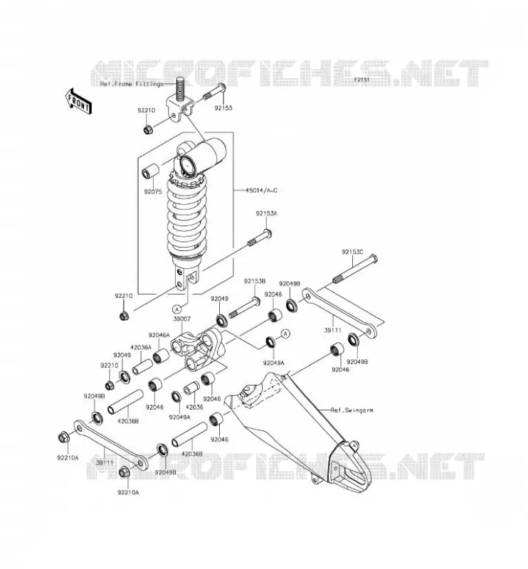 SUSPENSION/AMORTISSEUR Kawasaki MOTOS 636 2013 NINJA ZX-6R  ZX636EDF