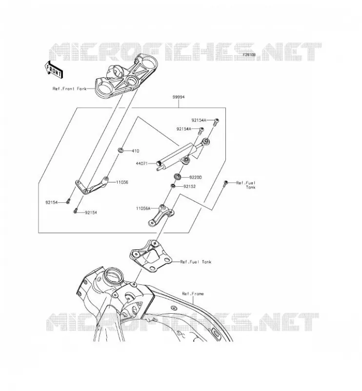 ACCESSOIRE (AMORTISSEUR DE DIRECTION) Kawasaki MOTOS 636 2013 NINJA ZX-6R  ZX636EDF