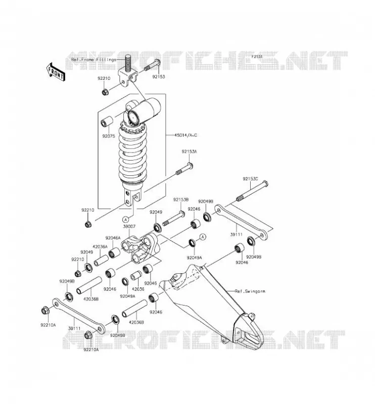 SUSPENSION/AMORTISSEUR Kawasaki MOTOS 636 2013 NINJA ZX-6R  ZX636EDF