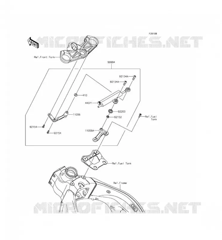 ACCESSOIRE (AMORTISSEUR DE DIRECTION) Kawasaki MOTOS 636 2014 NINJA ZX-6R  ZX636EEF