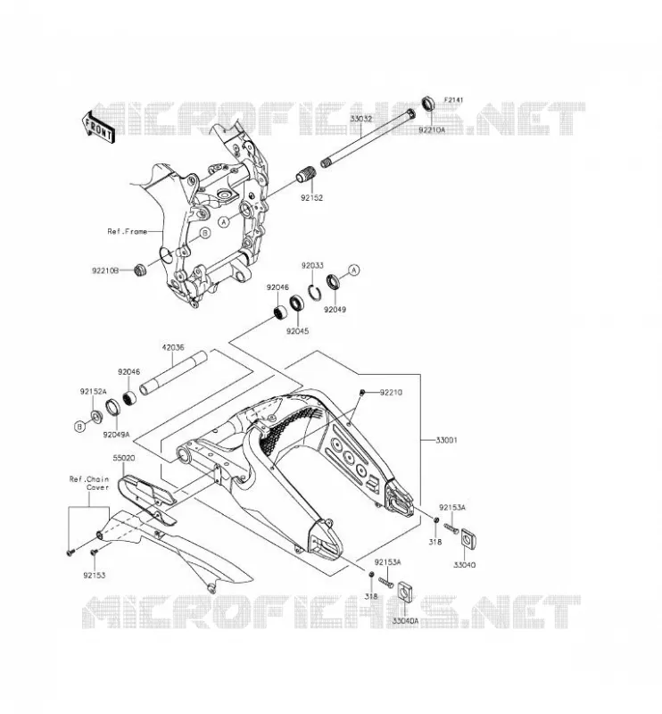 BRAS OSCILLANT Kawasaki MOTOS 636 2014 NINJA ZX-6R  ZX636EEF