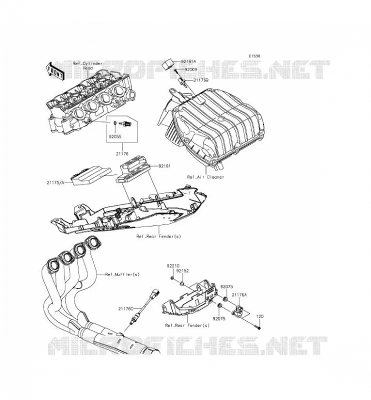 INJECTION CARBURANT Kawasaki MOTOS 636 2015 NINJA ZX-6R  ZX636EFF