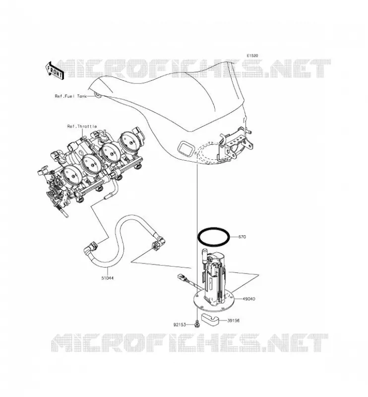 POMPE A ESSENCE Kawasaki MOTOS 636 2015 NINJA ZX-6R  ZX636EFF