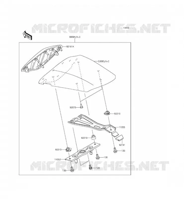 ACCESSOIRE (COUVRE SELLE) Kawasaki MOTOS 636 2015 NINJA ZX-6R  ZX636EFFA