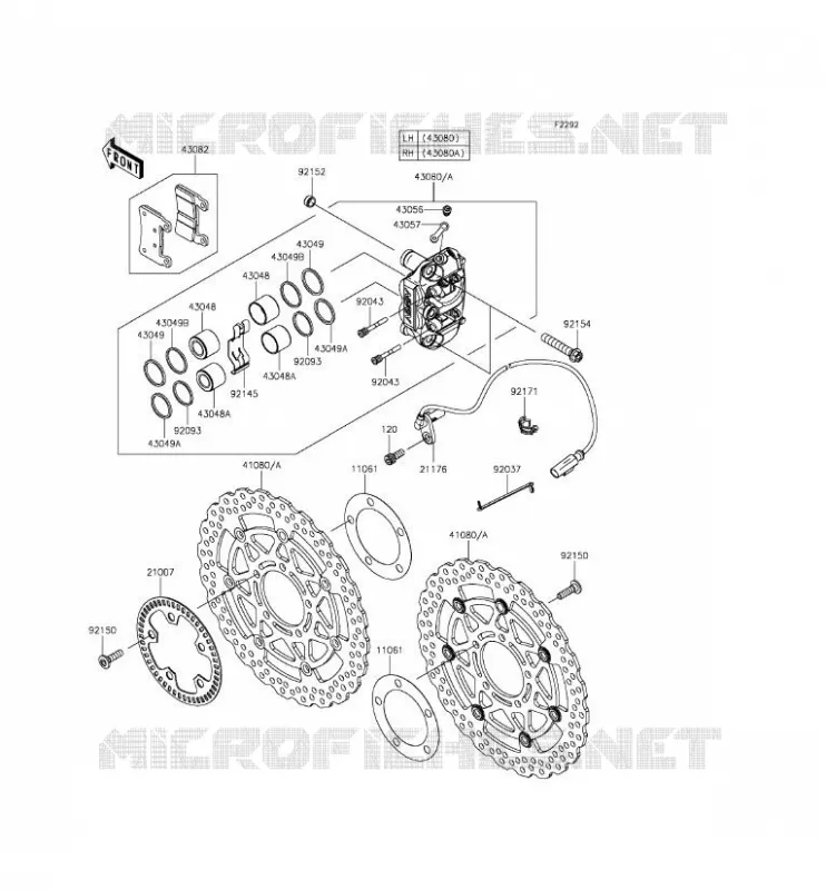 FREIN AVANT Kawasaki MOTOS 636 2015 NINJA ZX-6R  ZX636EFFA