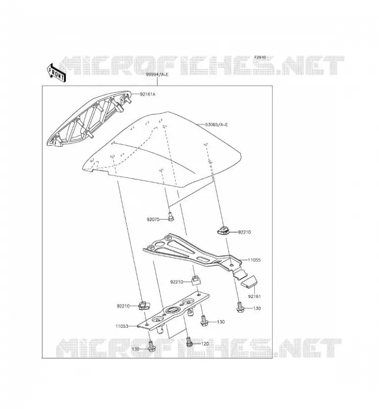 ACCESSOIRE (COUVRE SELLE) Kawasaki MOTOS 636 2015 NINJA ZX-6R  ZX636EFFA
