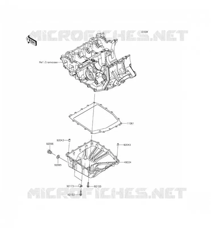CARTER INFERIEUR Kawasaki MOTOS 636 2013 NINJA ZX-6R ABS  ZX636FDF