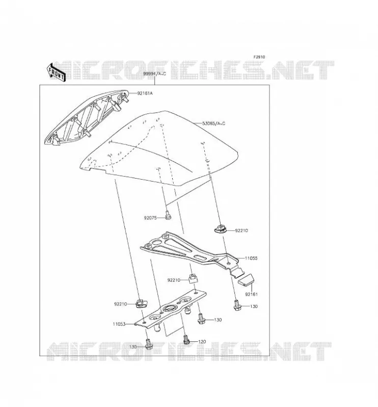 ACCESSOIRE (COUVRE SELLE) Kawasaki MOTOS 636 2013 NINJA ZX-6R ABS  ZX636FDF
