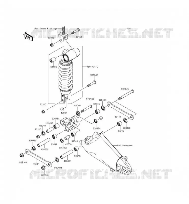 SUSPENSION/AMORTISSEUR Kawasaki MOTOS 636 2013 NINJA ZX-6R ABS  ZX636FDF