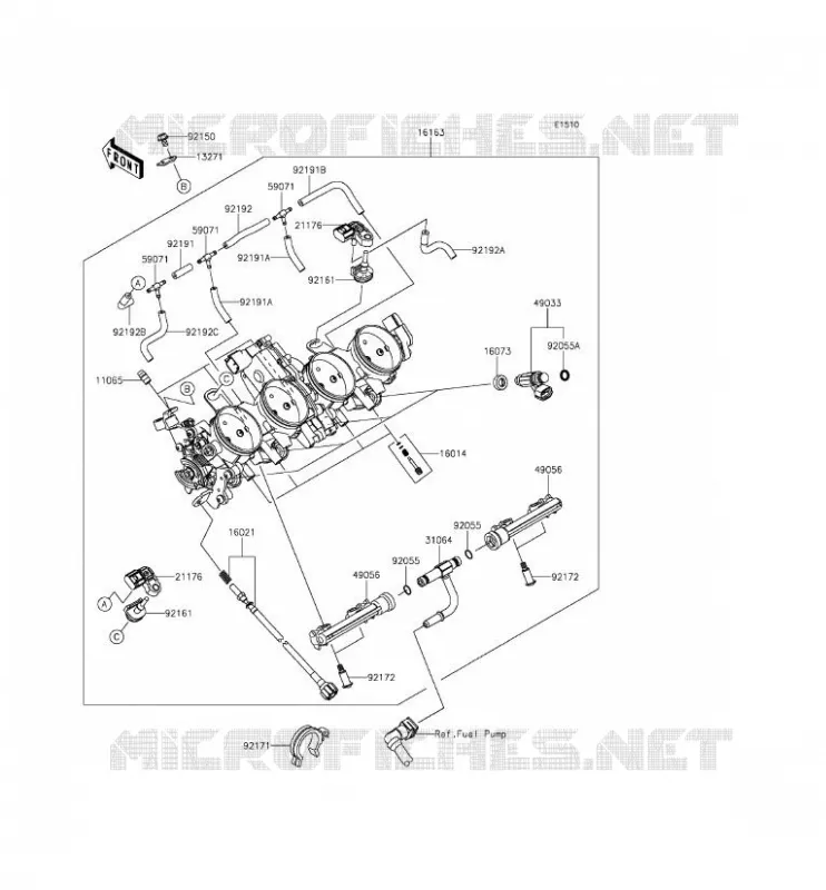 CARBU(CN,US) Kawasaki MOTOS 636 2013 NINJA ZX-6R ABS  ZX636FDF