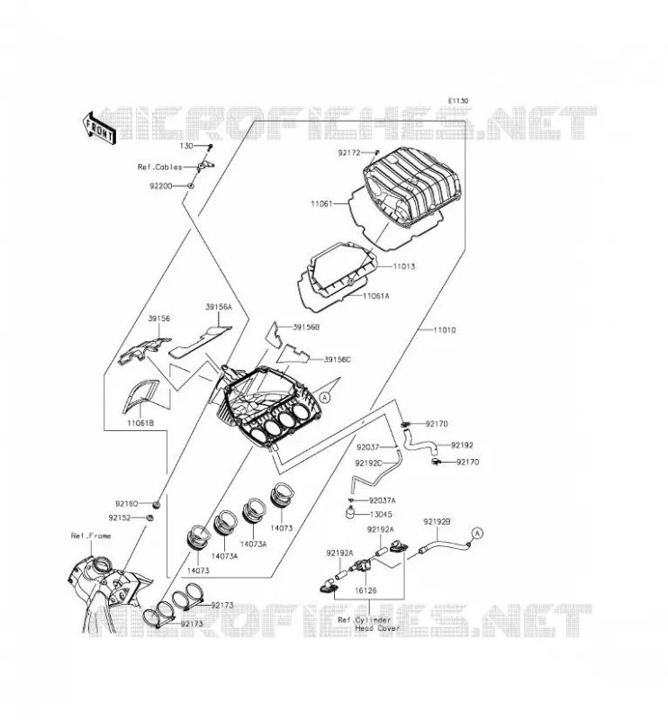 FILTRE A AIR Kawasaki MOTOS 636 2014 NINJA ZX-6R ABS  ZX636FEF