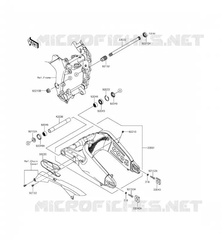 BRAS OSCILLANT Kawasaki MOTOS 636 2014 NINJA ZX-6R ABS  ZX636FEF