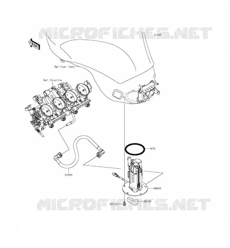 POMPE A ESSENCE Kawasaki MOTOS 636 2014 NINJA ZX-6R ABS  ZX636FEF