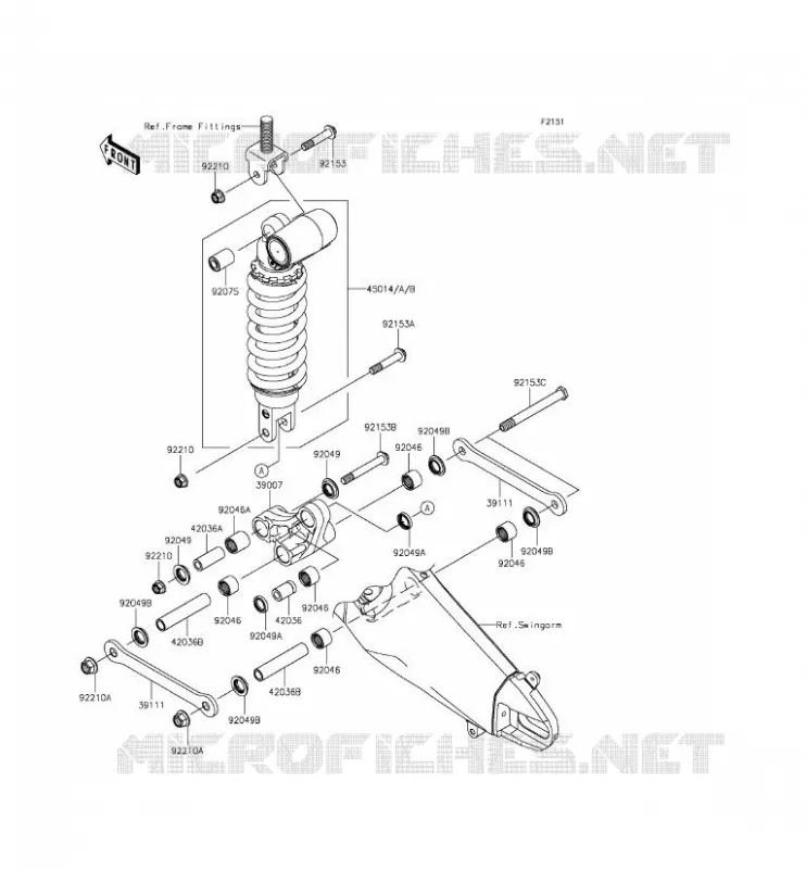 SUSPENSION/AMORTISSEUR Kawasaki MOTOS 636 2014 NINJA ZX-6R ABS  ZX636FEF