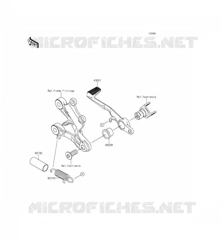 PEDALE DE FREIN/TORQUE LINK Kawasaki MOTOS 636 2014 NINJA ZX-6R ABS  ZX636FEF