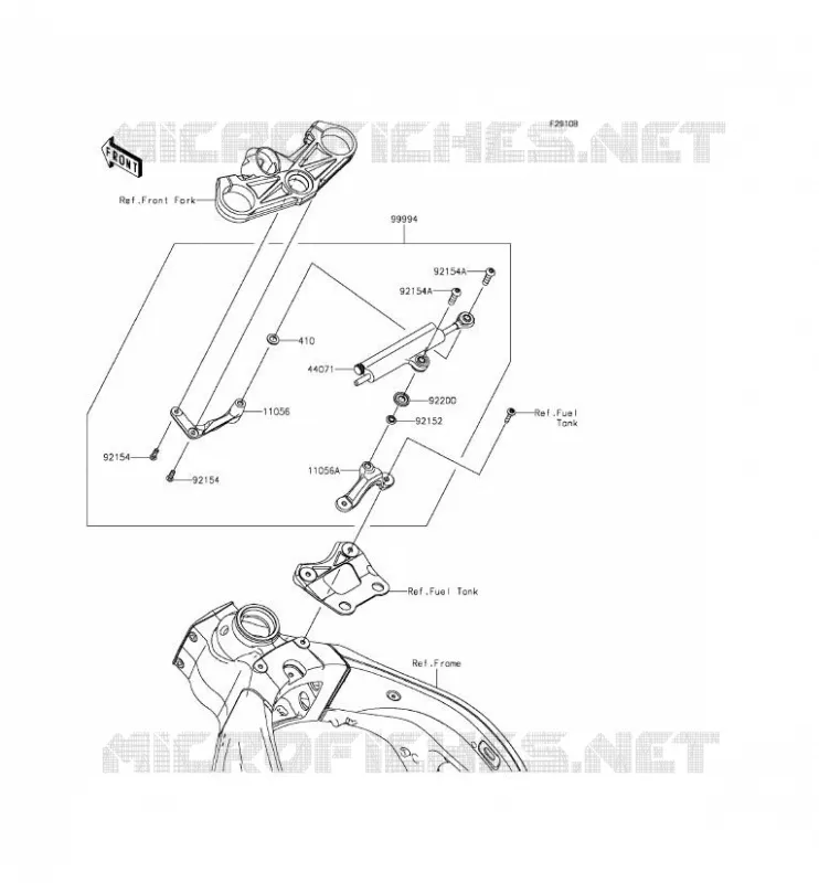 ACCESSOIRE (AMORTISSEUR DE DIRECTION) Kawasaki MOTOS 636 2014 NINJA ZX-6R ABS  ZX636FEF