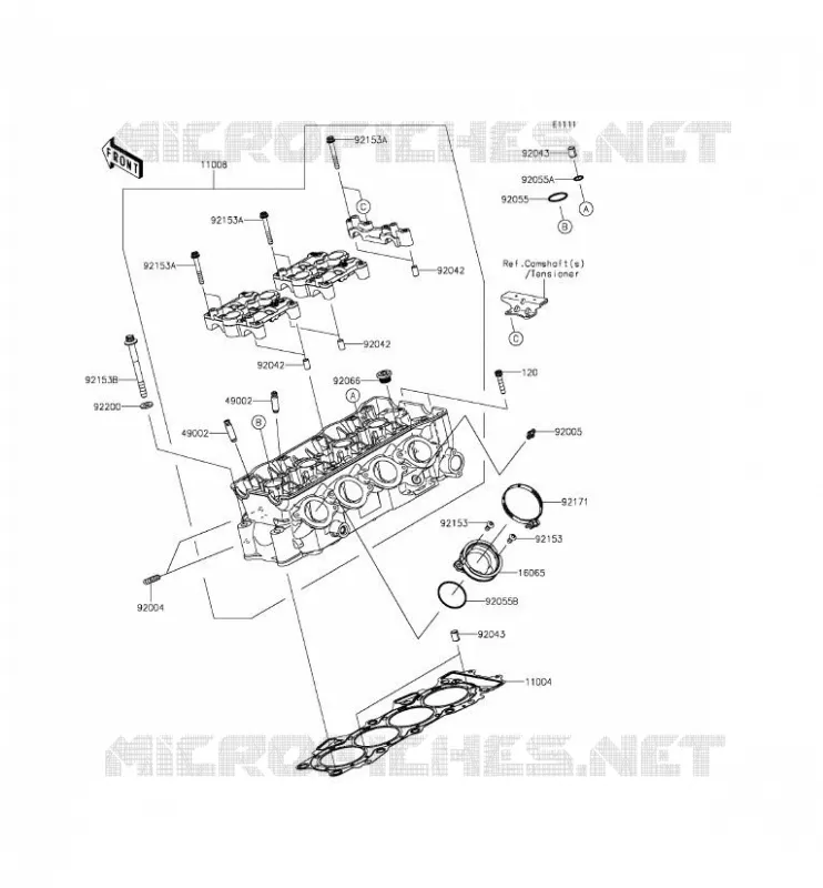 CULASSE Kawasaki MOTOS 636 2014 NINJA ZX-6R ABS  ZX636FEF