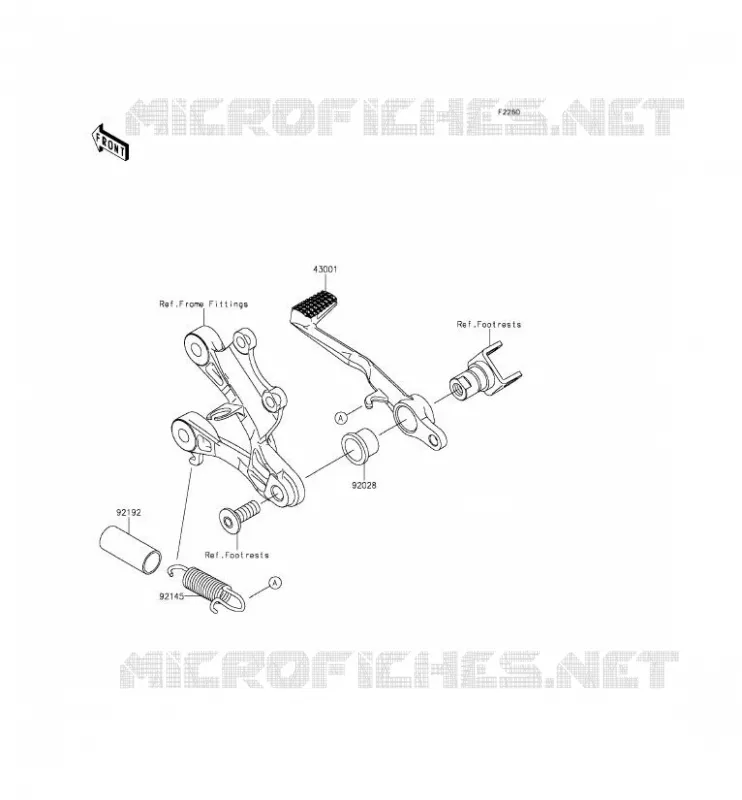 PEDALE DE FREIN/TORQUE LINK Kawasaki MOTOS 636 2014 NINJA ZX-6R ABS  ZX636FEF