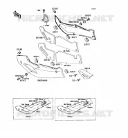 CACHE LAT&Eacute;RAL/GARDE CHAINE pour Kawasaki ZXR750
