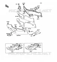 CACHE LAT&Eacute;RAL/GARDE CHAINE pour Kawasaki ZXR750