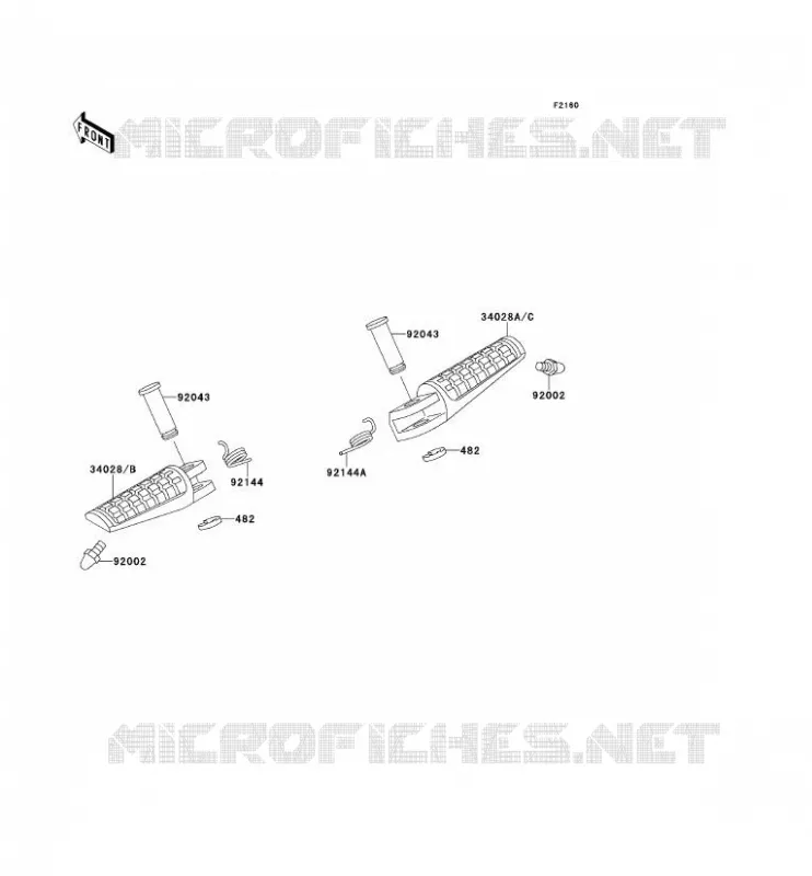 REPOSE PIED Kawasaki MOTOS 750 1991 ZXR750R  ZX750-K1
