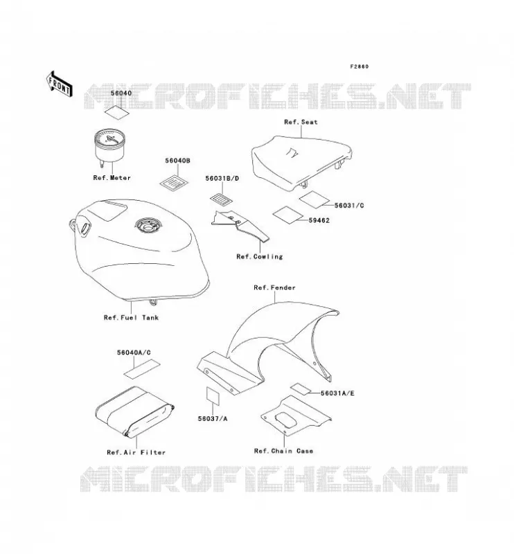 LABEL Kawasaki MOTOS 750 1992 ZXR750R  ZX750-K2