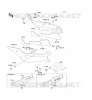 CACHE LAT&Eacute;RAL/GARDE CHAINE pour Kawasaki ZXR750