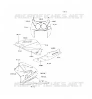 STICKER(GREEN/WHITE/BLUE) pour Kawasaki ZXR750