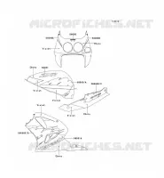 STICKER(EBONY/VIOLET) pour Kawasaki ZXR750