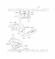 STICKER(VERT/BLANC) pour Kawasaki ZXR750