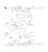 CACHE LAT&Eacute;RAL/GARDE CHAINE pour Kawasaki ZXR750