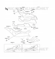CACHE LAT&Eacute;RAL/GARDE CHAINE pour Kawasaki ZXR750