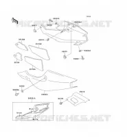 CACHE LAT&Eacute;RAL/GARDE CHAINE pour Kawasaki ZXR750R