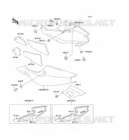 CACHE LAT&Eacute;RAL/GARDE CHAINE pour Kawasaki ZXR750R